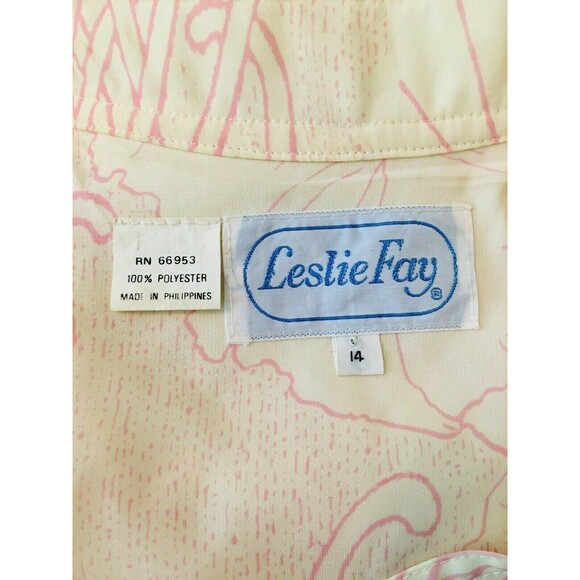 Vintage 70s Leslie Fay Sketch Floral Vented Long Maxi Day Dress Plus L/XL/XXL - Picture 10 of 12